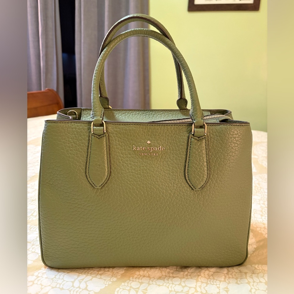 Kate Spade Leighton Large Satchel Pine Isle Like New